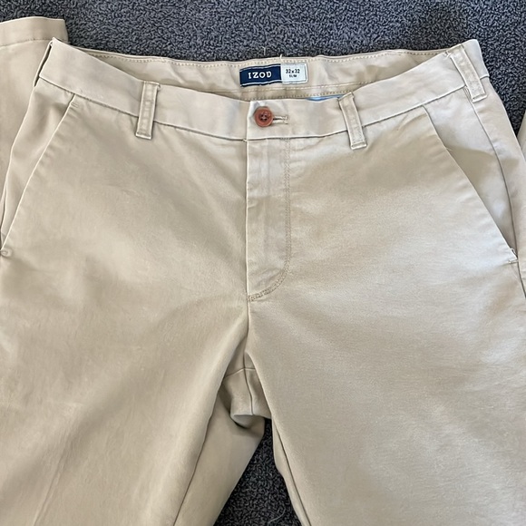 Izod Mens Slim Fit Khakis Size 32x32 - Picture 3 of 7